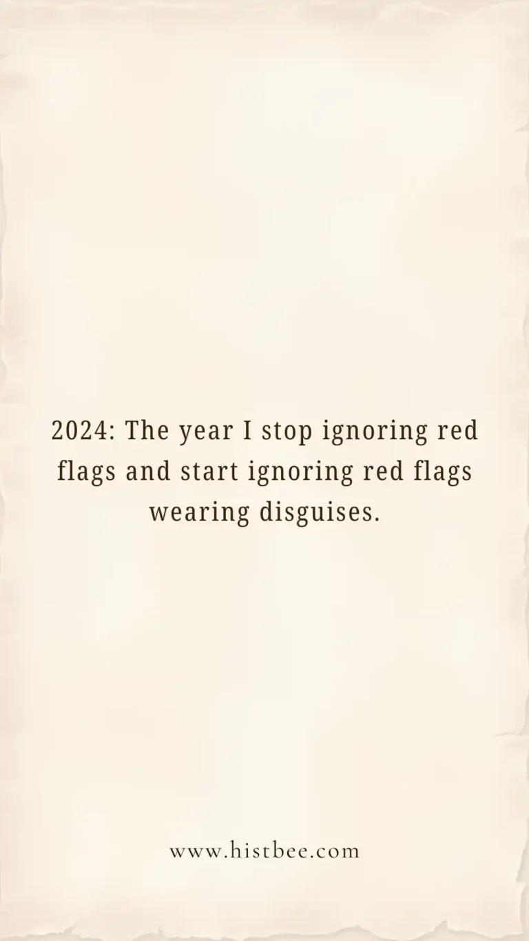 2024 The Year I Stop Ignoring Red Flags and Start Ignoring Red Flags Wearing Disguises