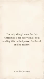 The Only Thing I Want for This Christmas Finding Peace, Feeling Loved, and Staying Healthy