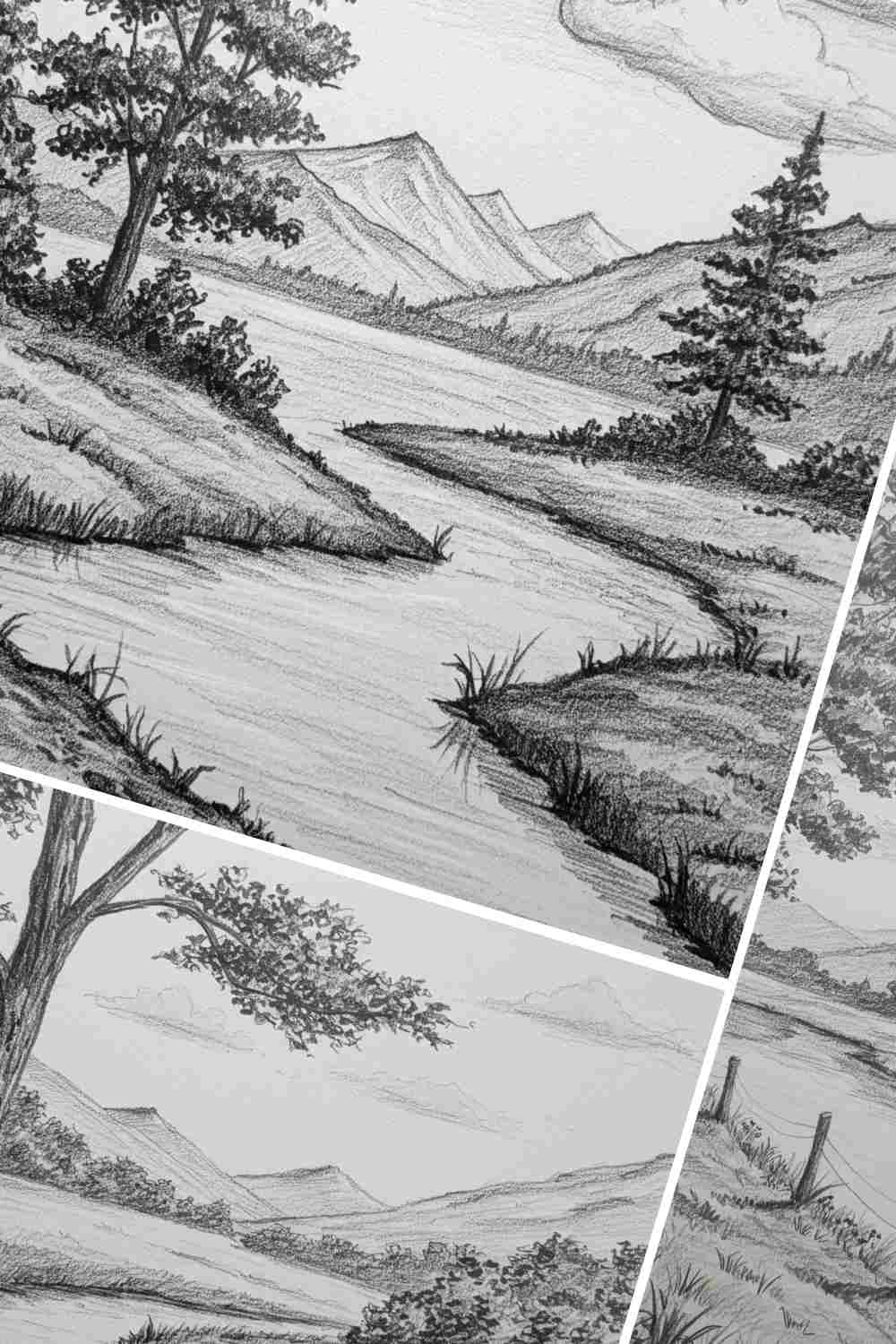 Ideas for drawing landscapes with a pencil