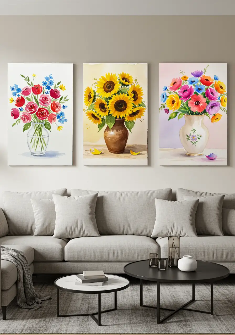 Enhance Your Space with Vase Wall Paintings