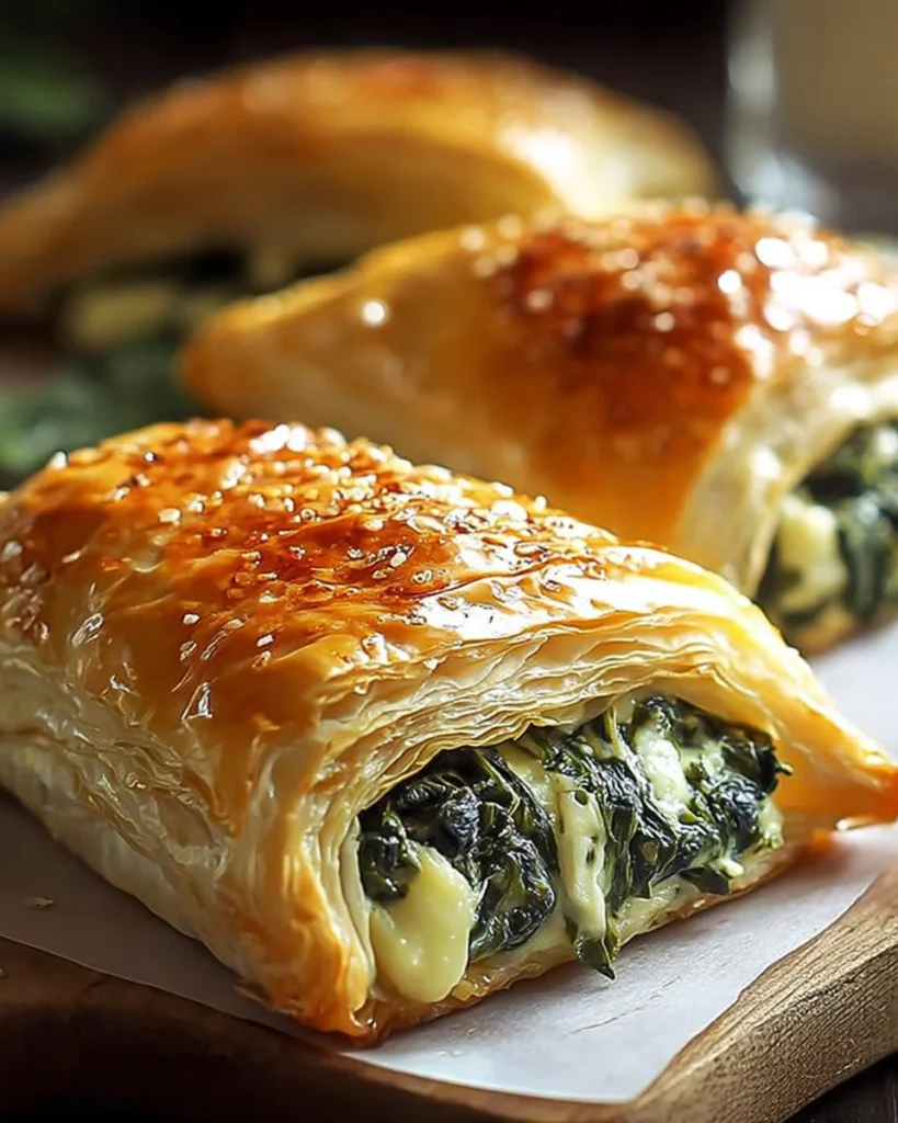 Cheese and Spinach Stuffed Pastry