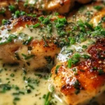 Chicken with Boursin Sauce with Garlic and Fine Herbs