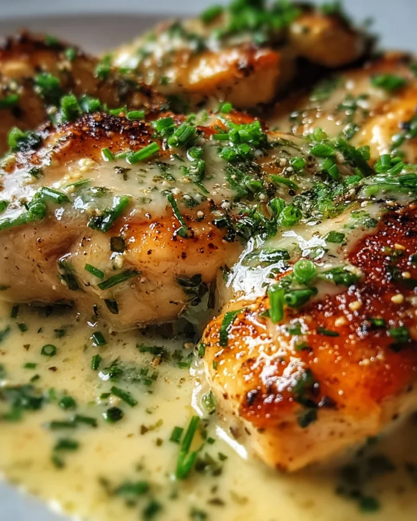 Chicken with Boursin Sauce with Garlic and Fine Herbs