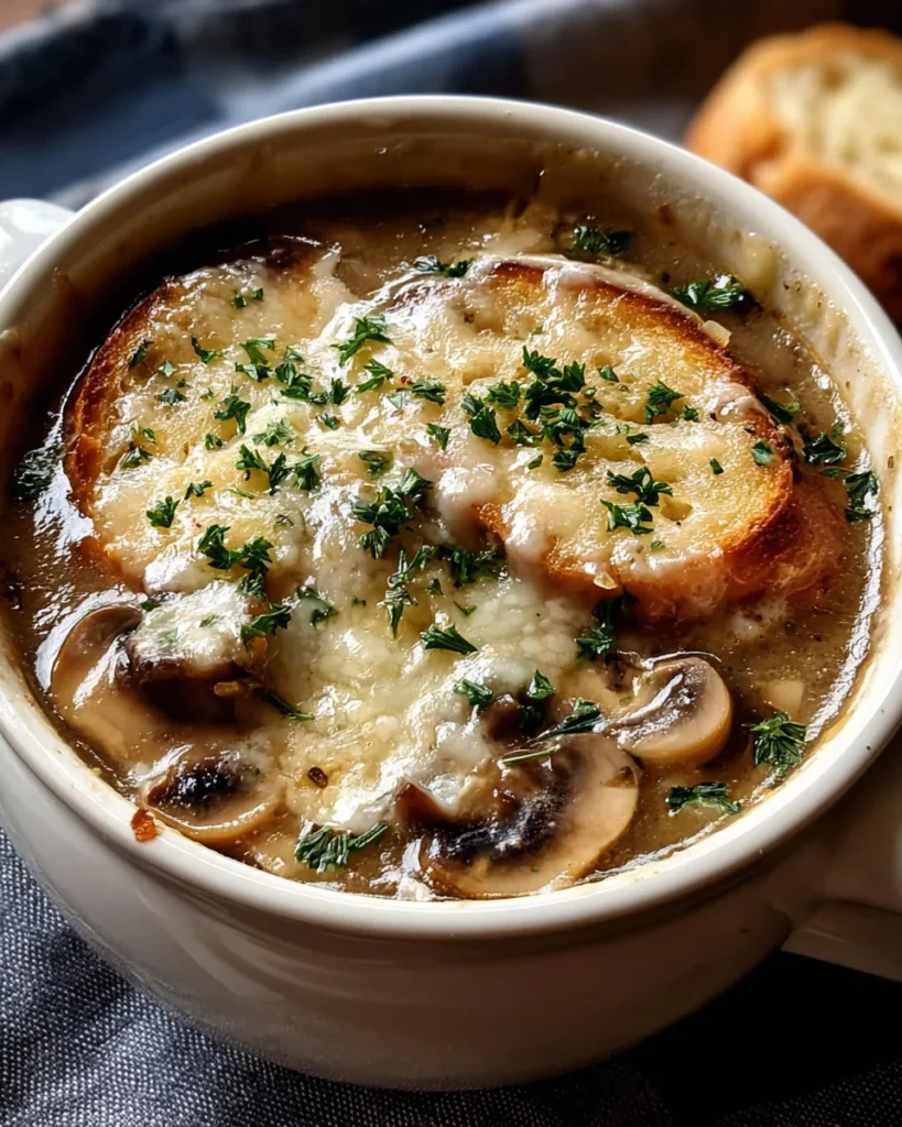 Creamy French Onion and Mushroom Soup