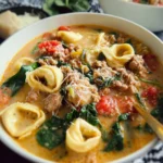 Creamy Sausage Tortellini Soup (Crock Pot)