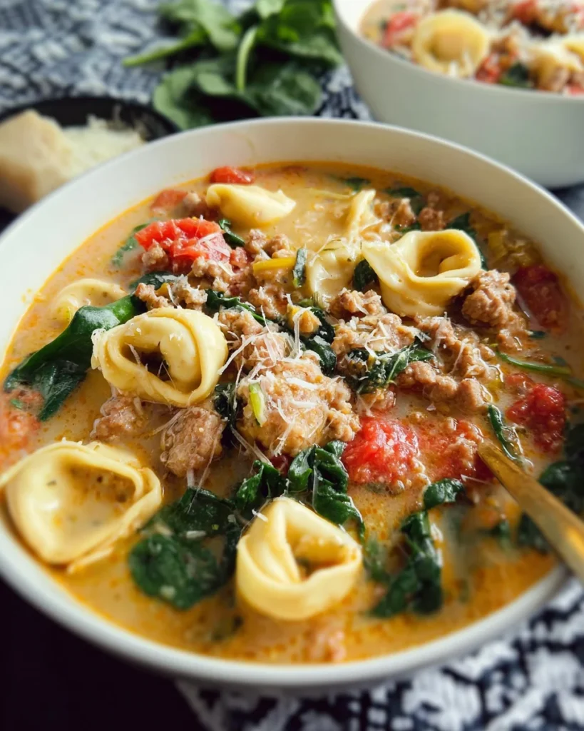 Creamy Sausage Tortellini Soup (Crock Pot)