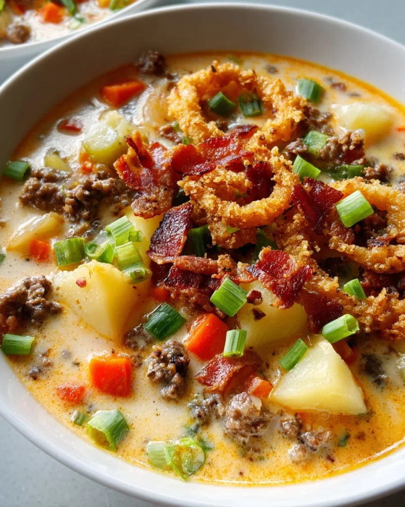 Easy Cheeseburger Soup Recipe