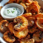 Fried Sliced Mushrooms with Ranch