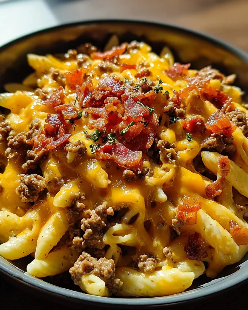 Loaded Bacon Cheeseburger Pasta