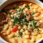 Parmesan Italian Sausage Ditalini Soup