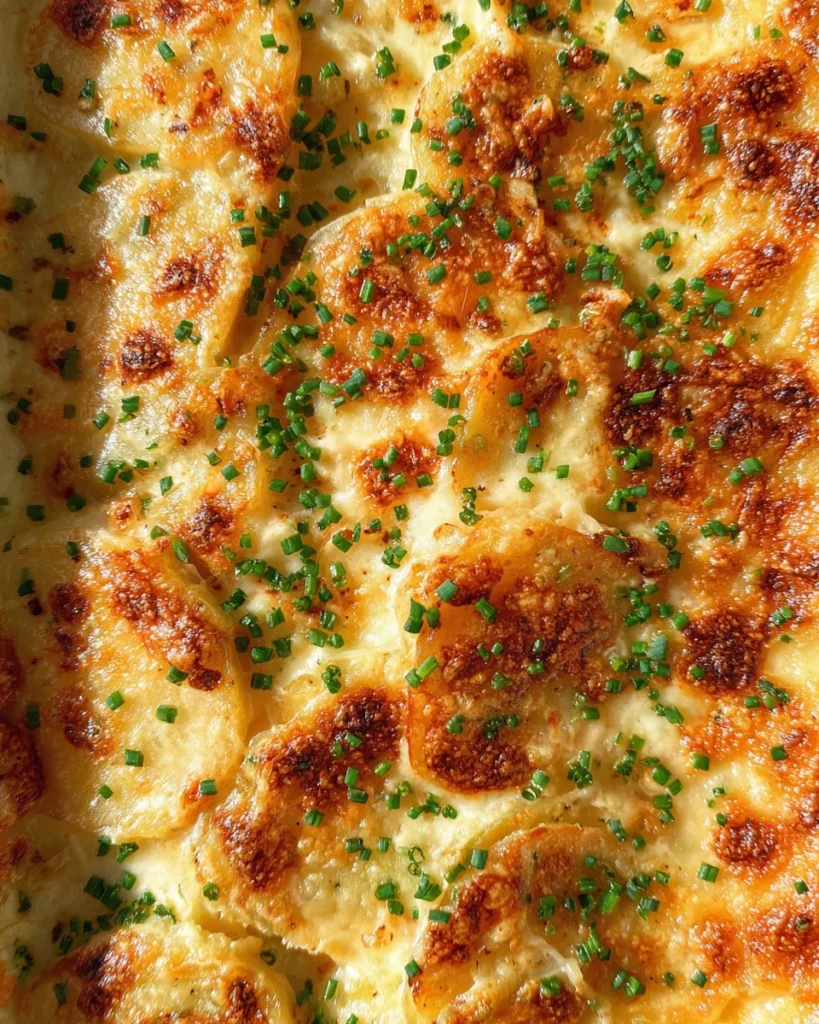 Roasted Garlic Potatoes au Gratin