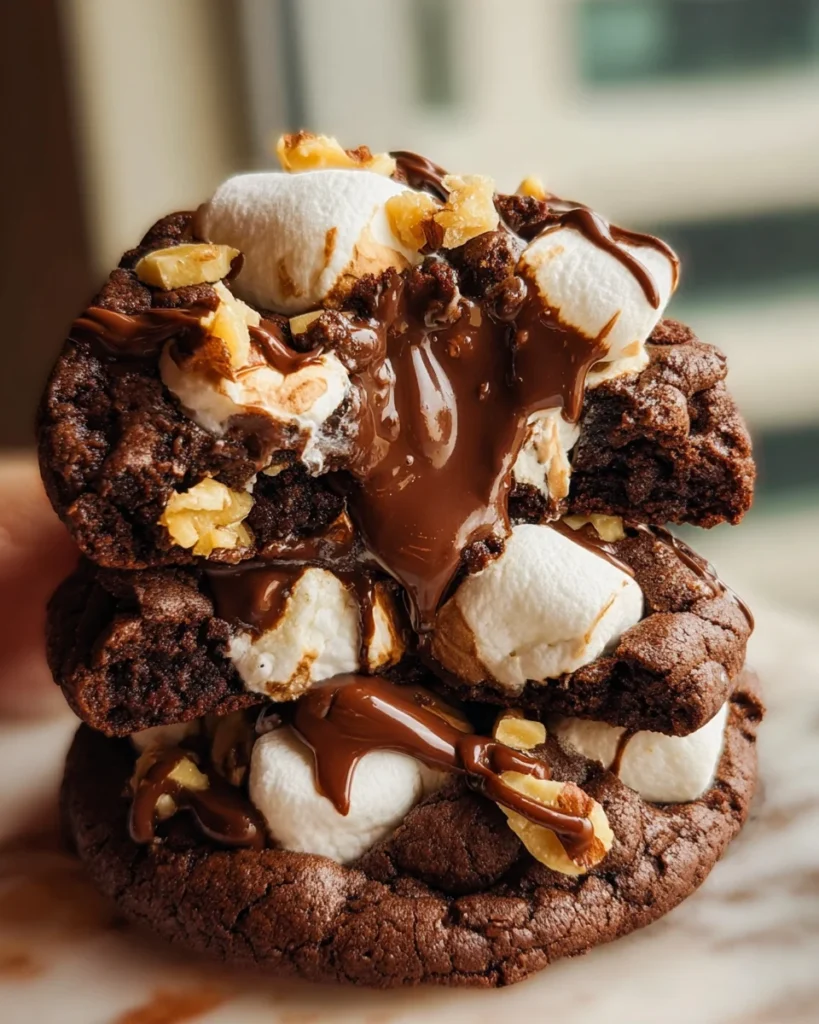 Rocky Road Chocolate Fudge Cookies