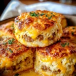 Sausage Cheese Butter Swim Biscuits