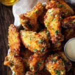 Air Fryer Garlic and Parmesan Wings
