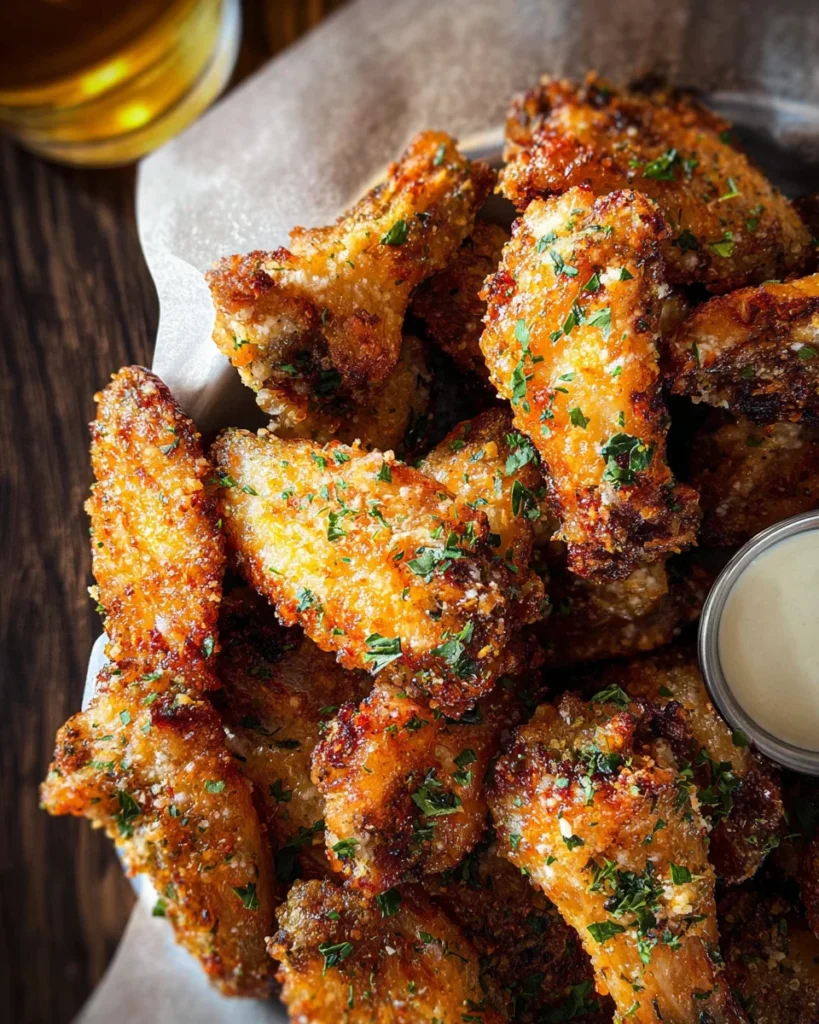 Air Fryer Garlic and Parmesan Wings
