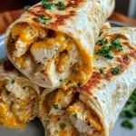 Cheesy Chicken Garlic Wraps