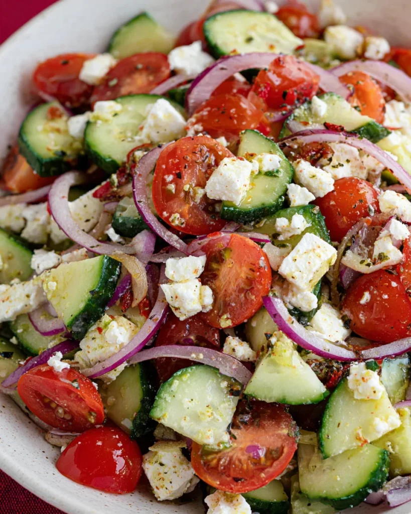 Cucumber Tomato and Feta Salad