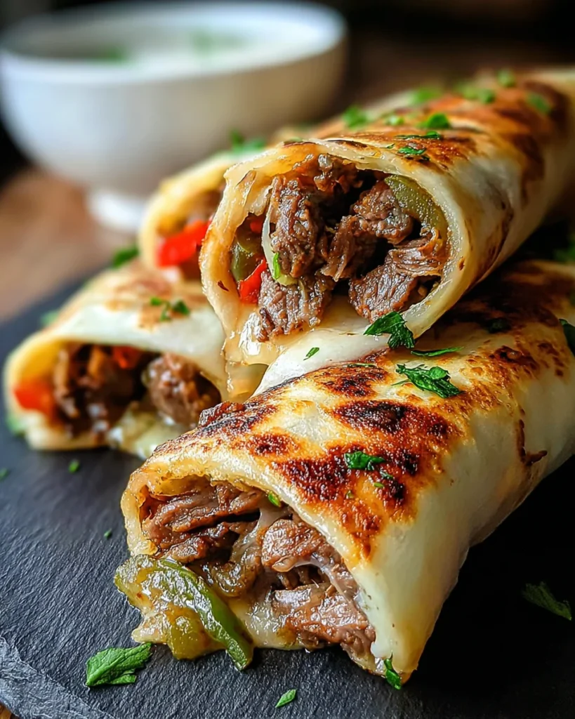 Delicious Keto Philly Cheesesteak Roll Ups