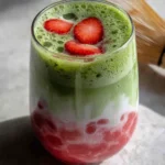 Easy 5-min. Strawberry Matcha Latte