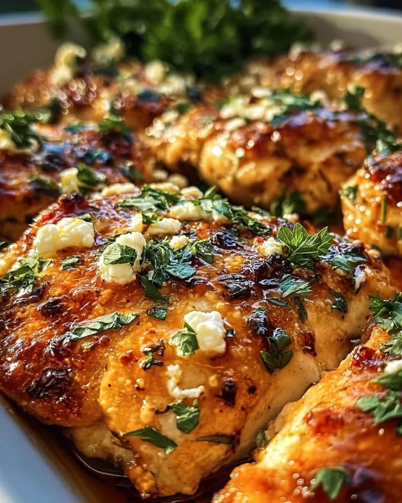 Hot Honey Feta Chicken Dish: A Deliciously Spicy and Savory Recipe