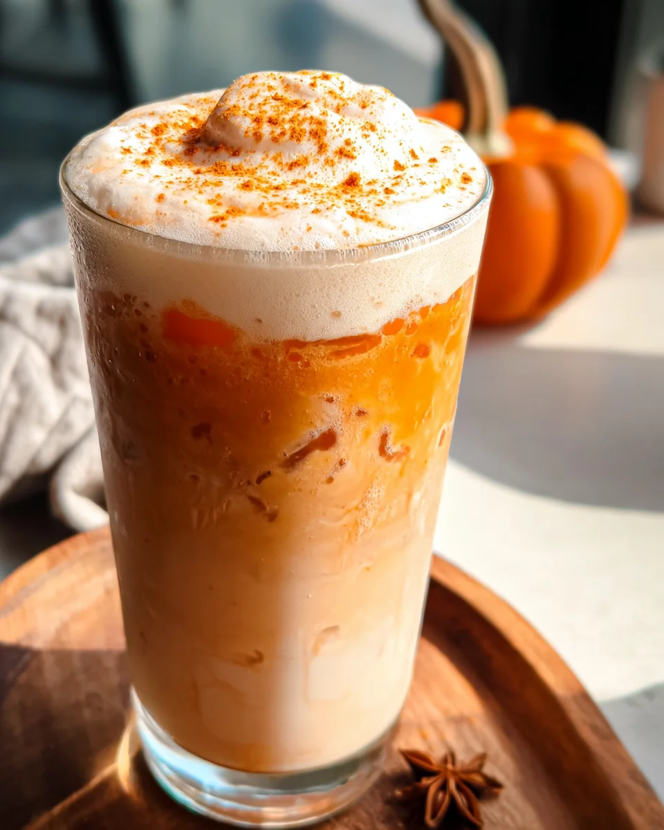 Iced Pumpkin Cream Chai Tea Latte (Starbucks Copycat)