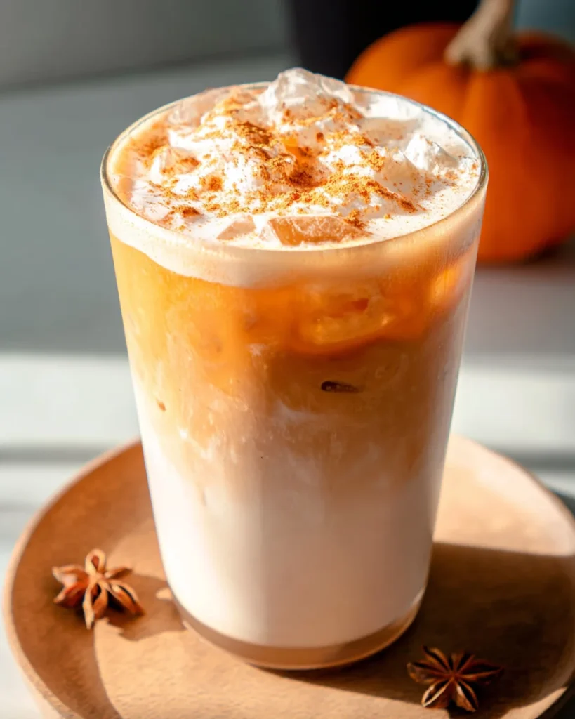 Iced Pumpkin Cream Chai Tea Latte (Starbucks Copycat)