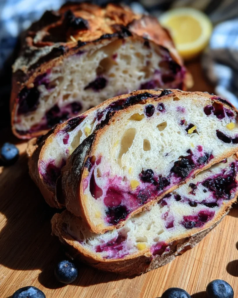 Lemon Blueberry Sourdough Bread Recipe