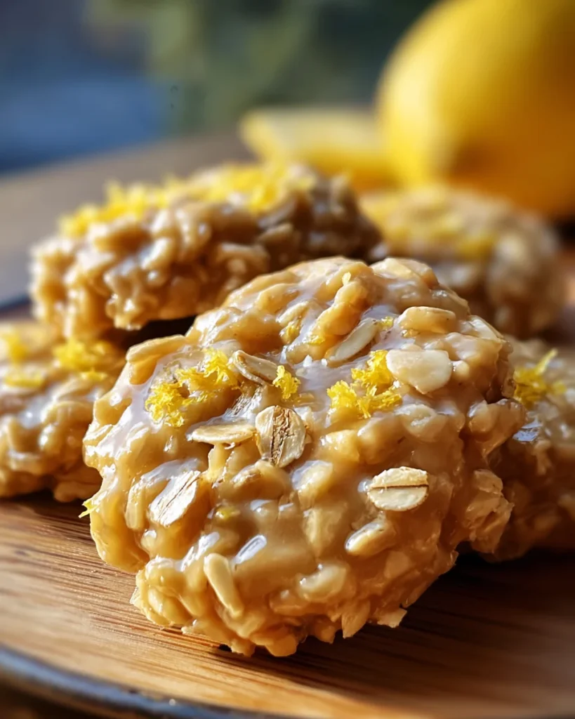 Lemon Oatmeal No-Bake Cookies