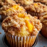 Peach Recipes: Easy Peach Crumb Topping Muffins