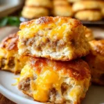 Sausage Cheese Butter Swim Biscuits