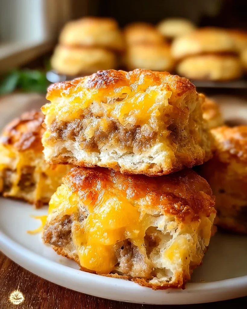 Sausage Cheese Butter Swim Biscuits