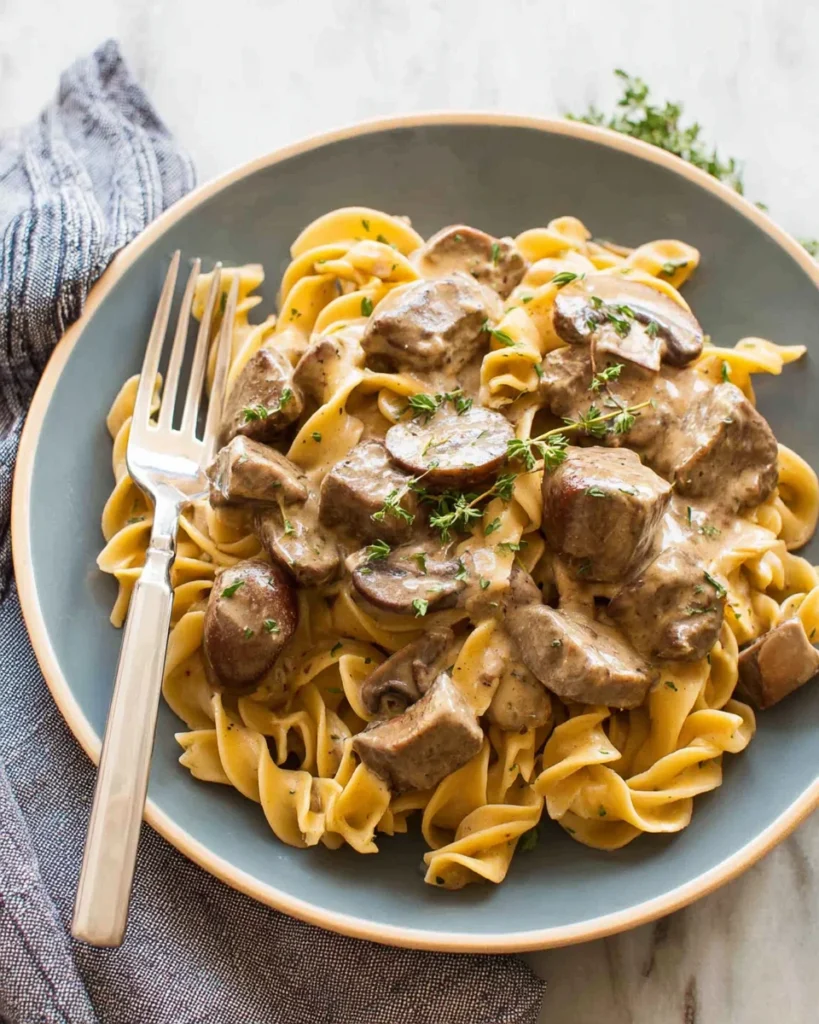Slow Cooker Beef Stroganoff