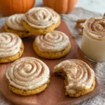 Soft Pumpkin Cookies with Cinnamon Frosting