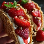 Strawberry Crunch Cheesecake Tacos