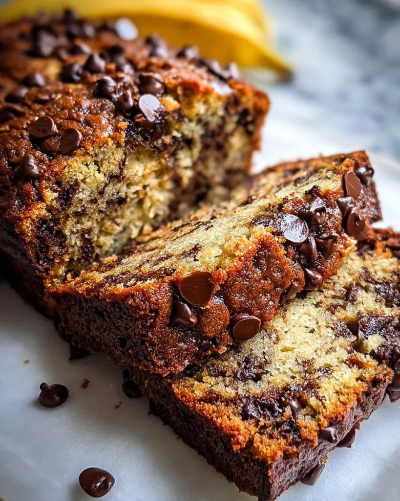 Super Moist Chocolate Chip Banana Bread Recipe