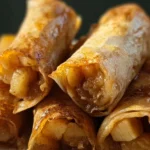 Baked Apple Pie Rice Paper Rolls