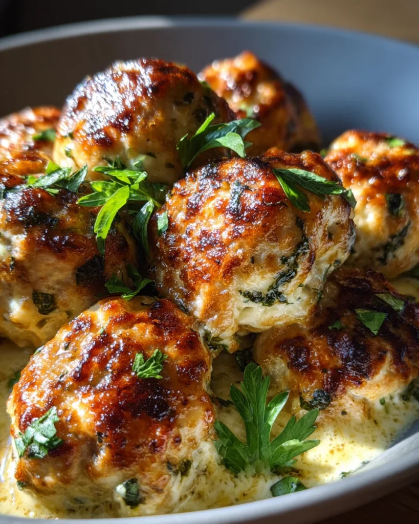 Baked Chicken Ricotta Meatballs