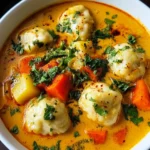 Coconut Curry Soup with Dumplings