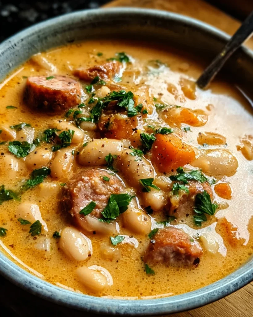 Creamy Bean Soup with Sausage
