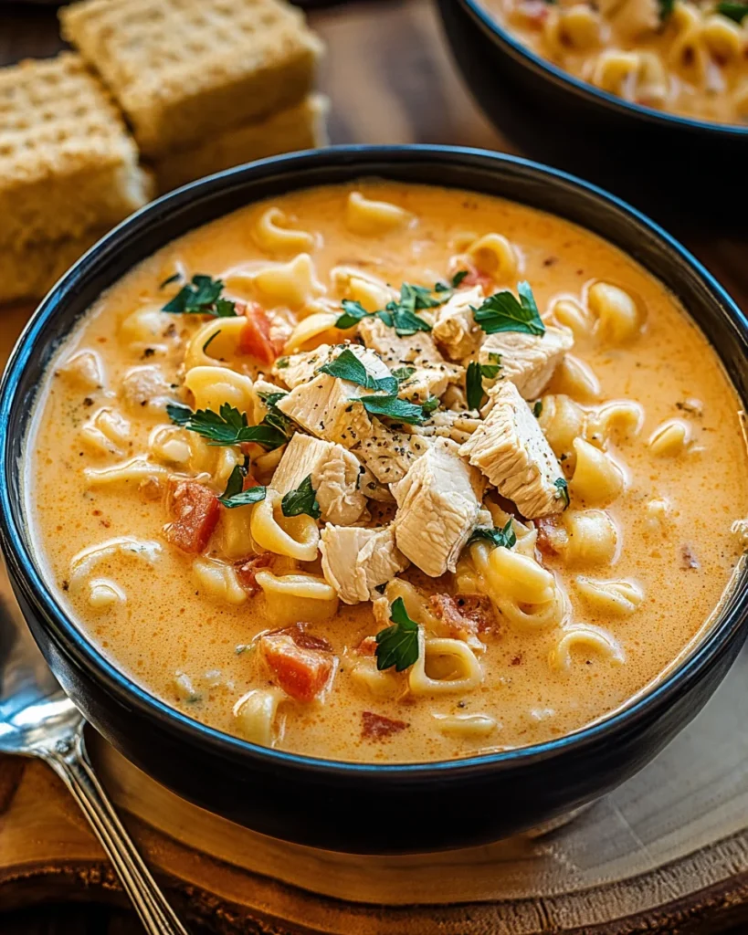 Creamy Cajun Chicken Pasta Soup
