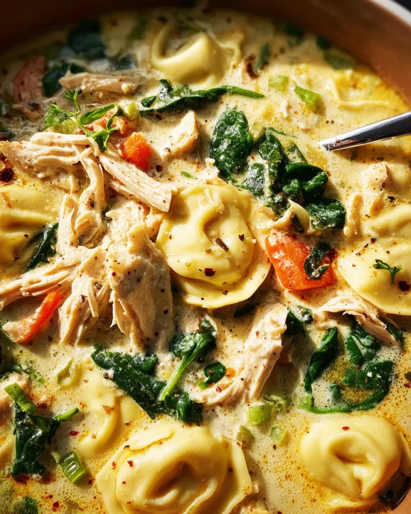Creamy Chicken Tortellini Soup