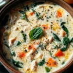 Creamy Italian Ground Chicken Soup