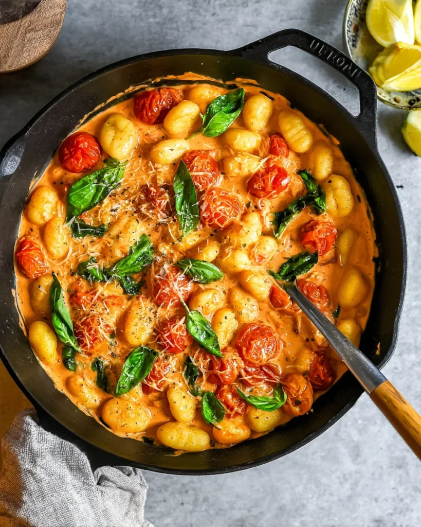 Creamy Roasted Tomato Gnocchi (Vegan & Easy to Make)