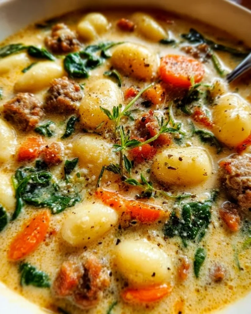 Creamy Sausage Gnocchi Soup