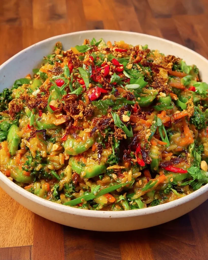 Crispy Rice Salad with Peanut-Chili Dressing