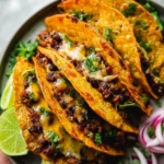 Crispy Sheet Pan Black Bean Tacos (Vegetarian)