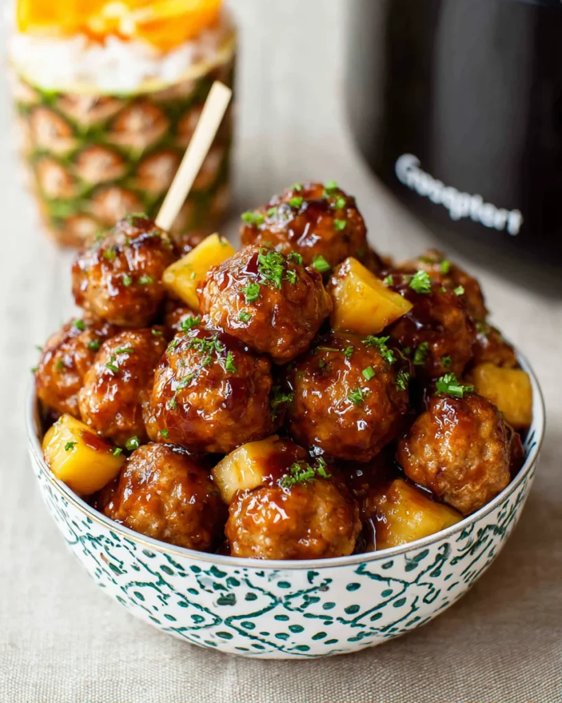 Crock Pot Hawaiian Meatballs (+Video)