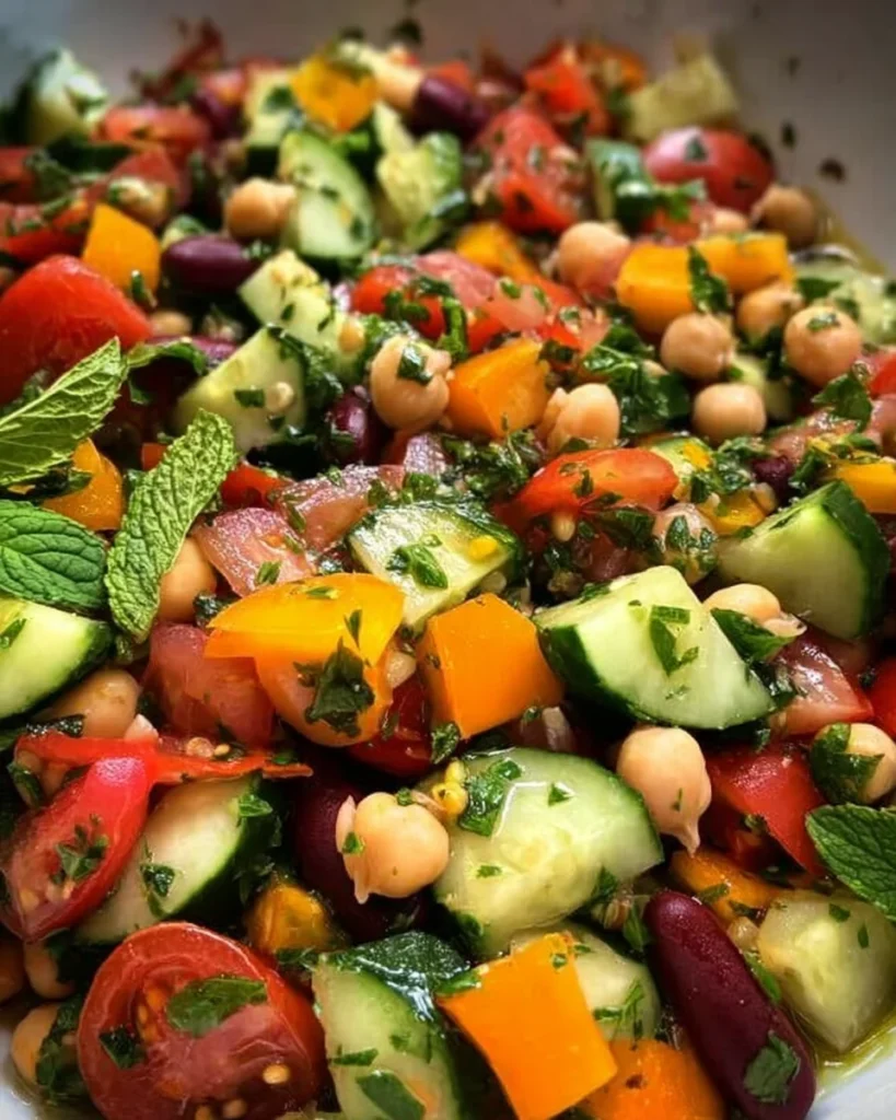 Double Bean Mediterranean Salad