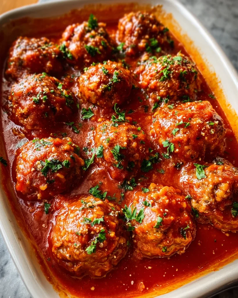 Easy Baked Porcupine Meatballs