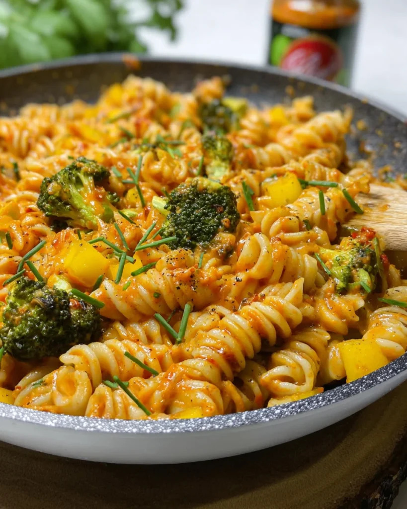 Easy Vegane One Pot Pasta mit Basic Paprika, Brokkoli und Kokosmilch